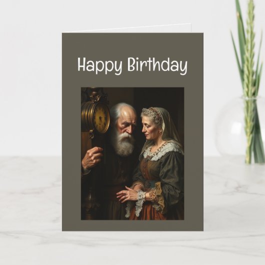 Carte Joyeux Anniversaire Drôle Temps Vous Surprendre (Devant)