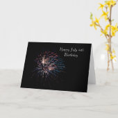 Carte Joyeux anniversaire du 4 juillet (Fleur jaune)