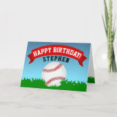 Carte Joyeux anniversaire du baseball (Devant)
