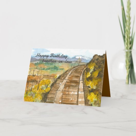 Carte Joyeux Anniversaire du beau-frère des chemins de f (Devant)