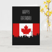 Carte Joyeux anniversaire du Canada (Fleur jaune)