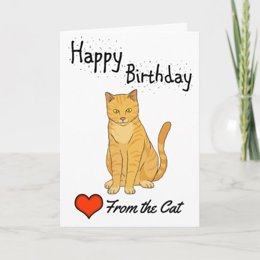 Carte Joyeux anniversaire du chat (Devant)