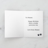 Carte Joyeux anniversaire du chien (Intérieur)