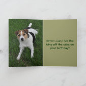 Carte Joyeux anniversaire du chien (Intérieur)