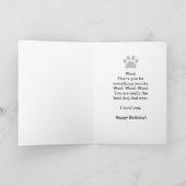 Carte Joyeux anniversaire du chien (Intérieur)