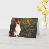Carte Joyeux anniversaire du chien (Fleur jaune)