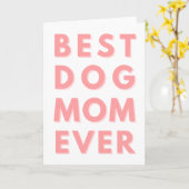 Carte Joyeux Anniversaire Du Chien, Meilleur Chien Maman (Fleur jaune)