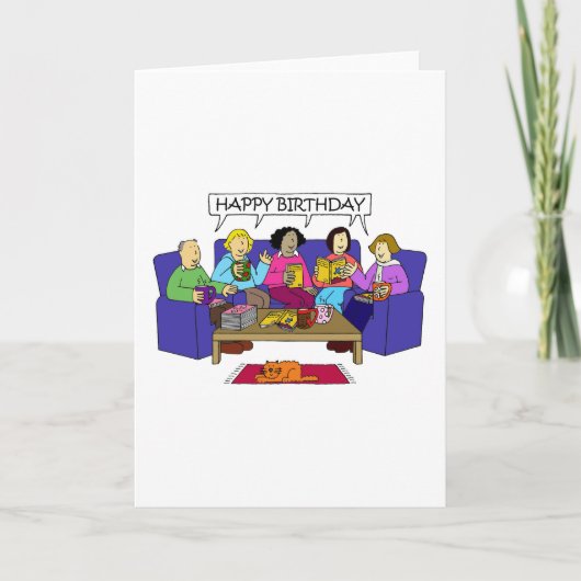 Carte Joyeux anniversaire du Club du livre (Devant)