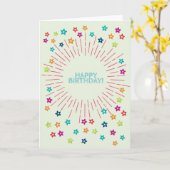 Carte Joyeux anniversaire du Colorful watercolor (Fleur jaune)