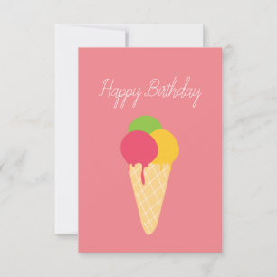 Carte Joyeux Anniversaire du cône de glace