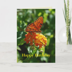 Carte Joyeux Anniversaire du Golfe Fritillaire Papillon,