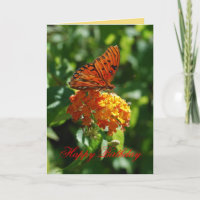 Joyeux Anniversaire du Golfe Fritillaire Papillon,
