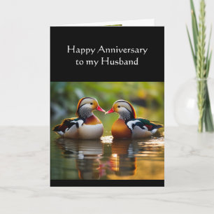 Carte Joyeux anniversaire du mari Canards de sauvagine