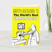 Carte Joyeux anniversaire du meilleur chiropodiste du mo (Devant)