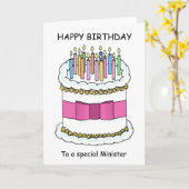 Carte Joyeux anniversaire du ministre (Fleur jaune)