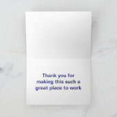 Carte Joyeux anniversaire du patron (Intérieur)