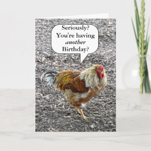 Carte Joyeux Anniversaire du poulet fantaisie