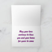 Carte Joyeux anniversaire du Rose pourpre (Intérieur)