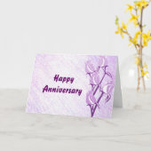 Carte Joyeux anniversaire du Rose pourpre (Fleur jaune)