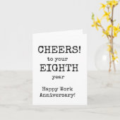 Carte Joyeux Anniversaire Du Travail, Huitième Année (Fleur jaune)