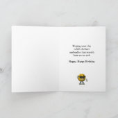 Carte Joyeux anniversaire d'un bébé orang utan (Intérieur)