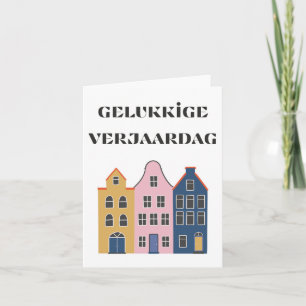 Carte Joyeux anniversaire, Dutch happy birthday