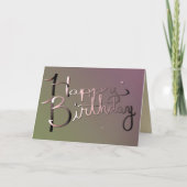 Carte "Joyeux Anniversaire" écrite à la main sur m (Devant)