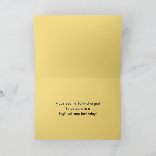 Carte Joyeux anniversaire électrique (Intérieur)