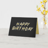 Carte Joyeux anniversaire électrique (Fleur jaune)