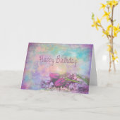 Carte Joyeux anniversaire - élégance florale (Fleur jaune)