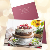 Carte Joyeux Anniversaire Élégant gâteau