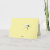 Carte Joyeux anniversaire | Élégante Branche de Magnolia (Dos)