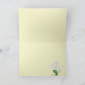 Carte Joyeux anniversaire | Élégante Branche de Magnolia (Intérieur)