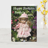 Carte Joyeux anniversaire Emily (Fleur jaune)