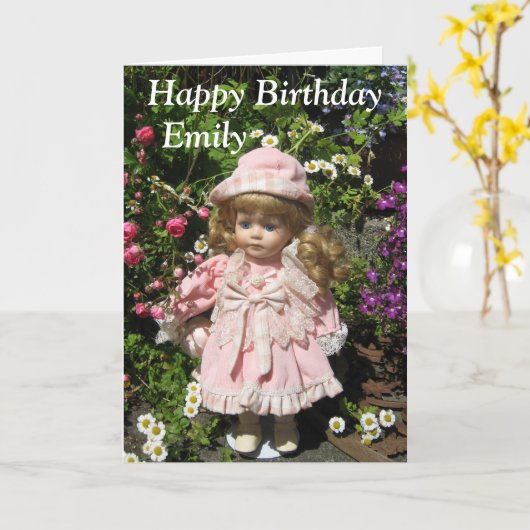 Carte Joyeux anniversaire Emily (Fleur jaune)