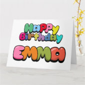Carte Joyeux Anniversaire Emma (Fleur jaune)