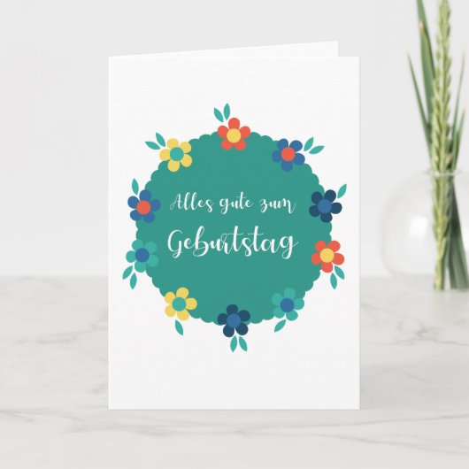 Carte Joyeux anniversaire en allemand (Devant)