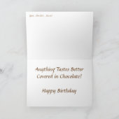 Carte Joyeux anniversaire en chocolat et lard (Intérieur)