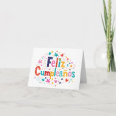 Carte Joyeux anniversaire en espagnol (Devant)