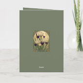 Carte Joyeux anniversaire en février Iris Fleurs (Dos)