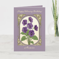 Joyeux anniversaire en février Viola Flowers