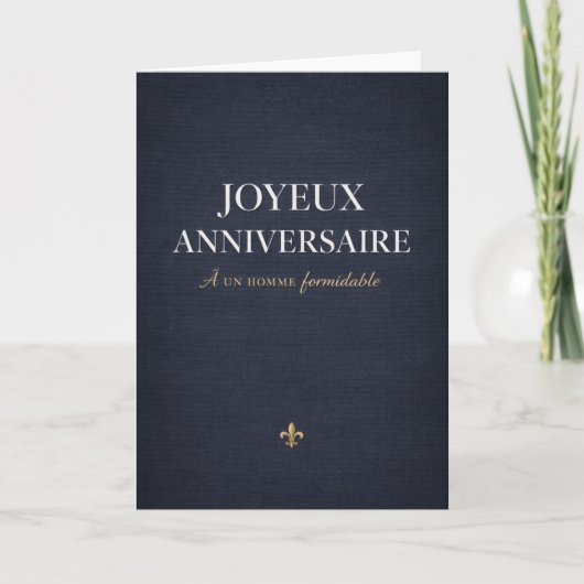 carte joyeux anniversaire en français (Devant)