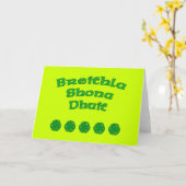 Carte Joyeux anniversaire en irlandais (Fleur jaune)