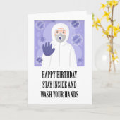 Carte Joyeux anniversaire en isolement drôle (Fleur jaune)