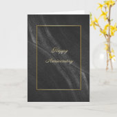 Carte Joyeux Anniversaire En Noir De Base (Fleur jaune)