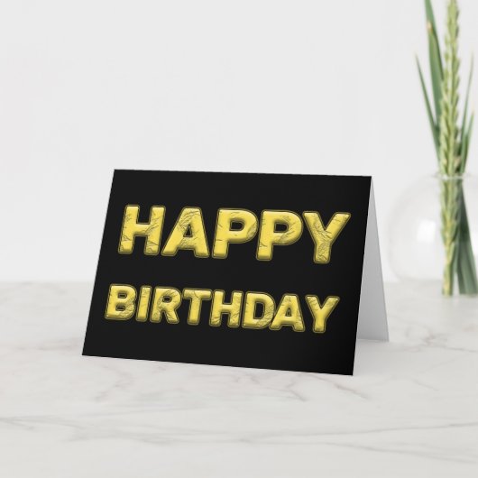 Carte Joyeux anniversaire en or ! (Devant)