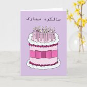 Carte Joyeux anniversaire en ourdou (Fleur jaune)