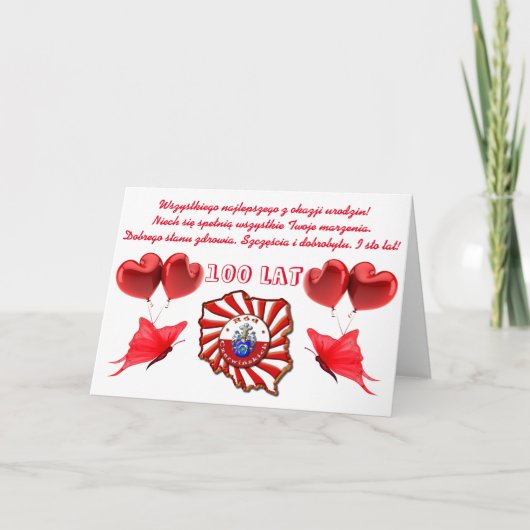 Carte Joyeux anniversaire en polonais (Devant)