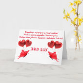 Carte Joyeux anniversaire en polonais (Fleur jaune)