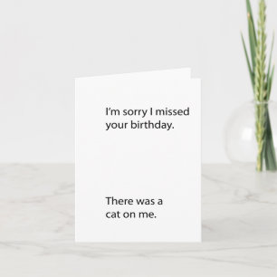Carte Joyeux Anniversaire en Retard